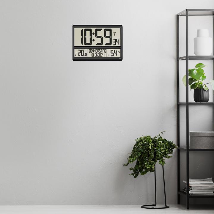 Produktbild TFA Digital Funk-Wanduhr mit Hygrometer