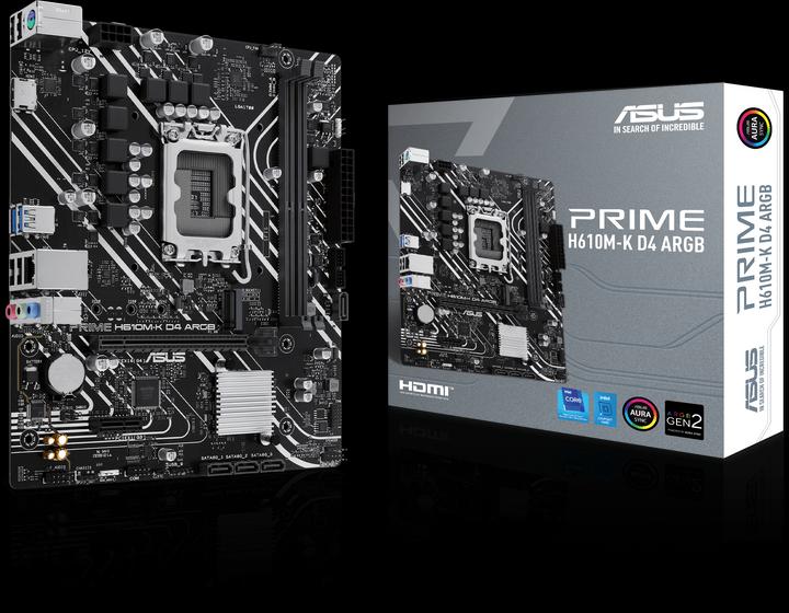 Produktbild ASUS PRIME H610M-K D4 ARGB (LGA 1700, Intel H610, mATX)