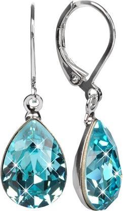 Levien Elegant earrings with Pear Light Turquois crystals (L)