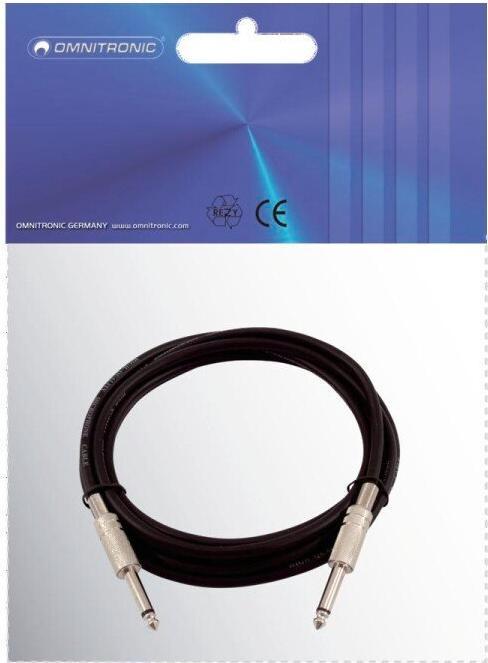 Produktbild Omnitronic Klinkenkabel 6,3 mono 3m sw (3 m)