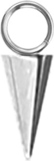 Star Piercing Anhänger silber Cone (Chirurgenstahl 316L, ohne Messing)