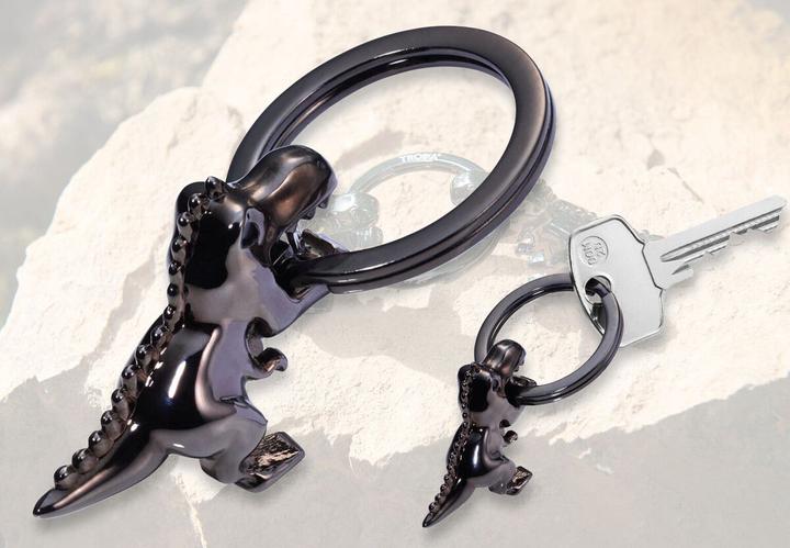 Actual product image Troika K-REX T-Rex key fob, glossy grey