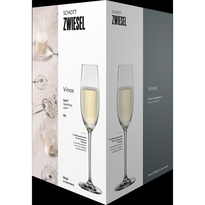 Produktbild Schott Zwiesel Sektglas Vinos 7 4 Stück (25.40 cl, 4 Gläser, Sektgläser)