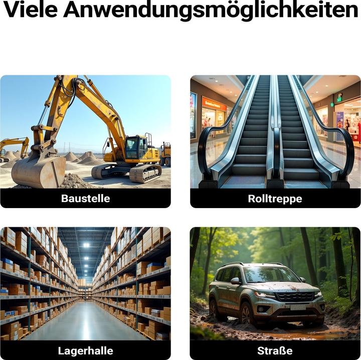 Produktbild Wiltec mobile Absperrung Kunststoff faltbar Mobilzaun 3,9m Rollen Absperrzaun