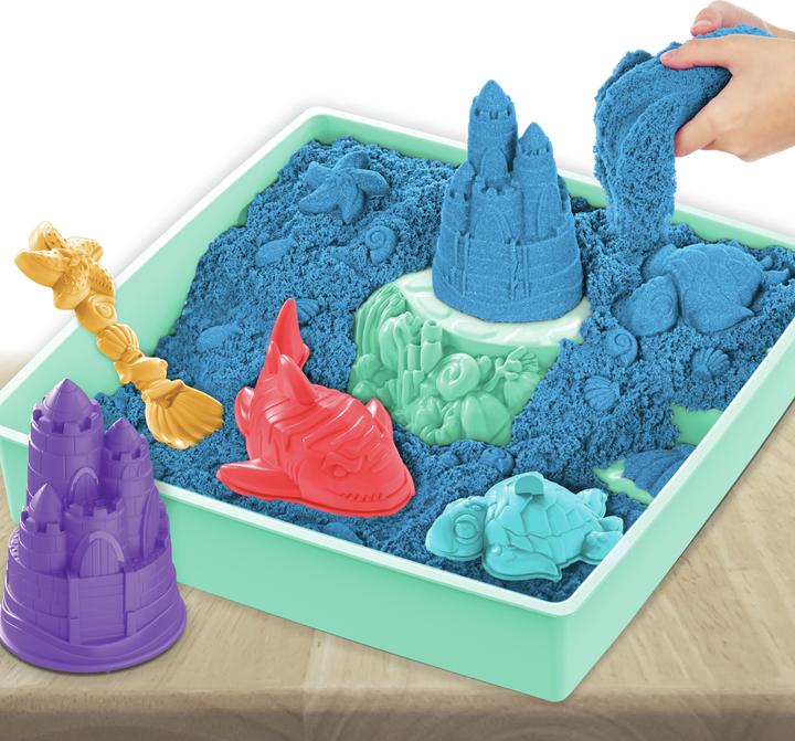 Actual product image Spin Master Kinetic Sand Sandbox Set Blue