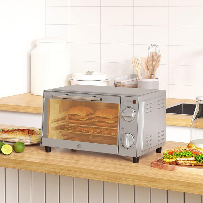 Actual product image Swisshandel24 Minibackofen 9L Mini Ofen mit Backblech, Grillrost, 100 °C-230 °C Edelstahl, silber
