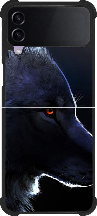 Immagine prodotto PhoneLook Coperchio in silicone nero Forma di lupo (Samsung Galaxy Z Flip4)