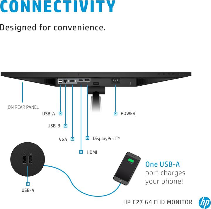 Actual product image HP E27 G4 (1920 x 1080 pixels, 27")