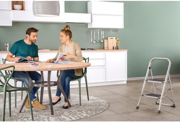 Actual product image Hailo K70 StandardLine, aluminium stepladder, 2 steps (Stepladder, 83 cm)