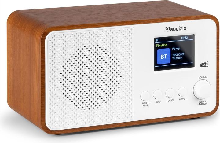 Produktbild Audizio DAB+ Radio Avio Weiss, Radio Tuner: FM, DAB+ (DAB+, FM, Bluetooth)