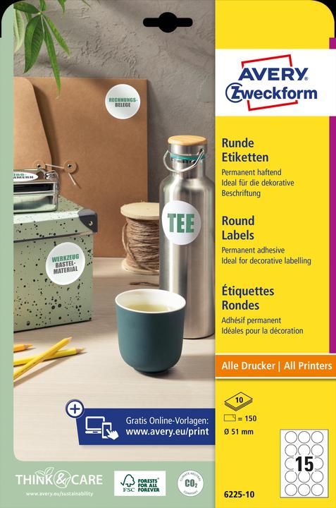 Productafbeelding Avery Ronde etiketten