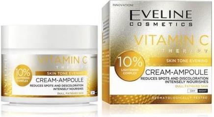 Actual product image Eveline Vitamin C Illuminating Cream Ampoule Lightening Complex Matte Skin 50ml (50 ml)