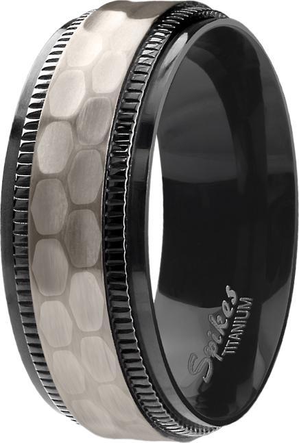 Produktbild Star Piercing Ring schwarz gehämmert (Titanium)