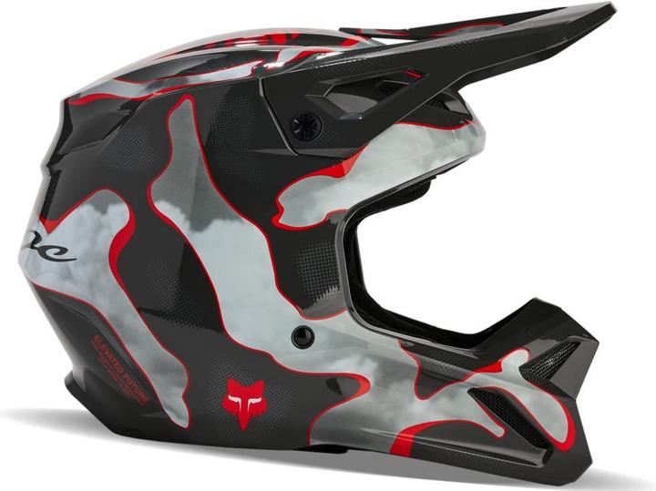 Fox HELMET 24 V1 ATLAS GRY/RD (62 cm)