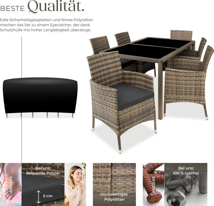 Produktbild tectake Rattan Sitzgruppe Porto