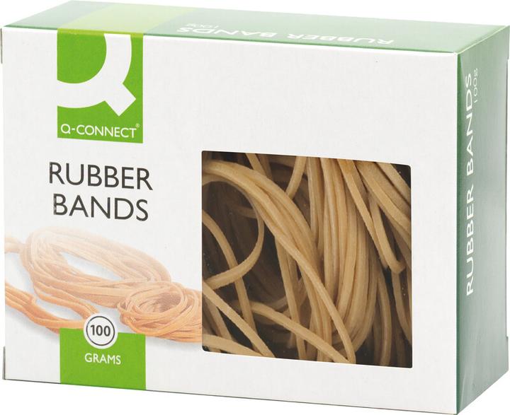 Actual product image Q-Connect Rubber band no. 34 brown, 100g (90 pcs.)