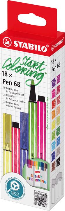Immagine prodotto STABILO Pen 68 (Multicolore, 18 x)