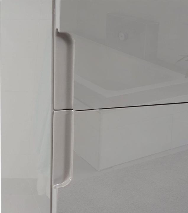 Produktbild Mendler Hängeschrank Midischrank Hochschrank Badezimmer Badmöbel, hochglanz 150x30cm - grau (150 x 30 x 30 cm)