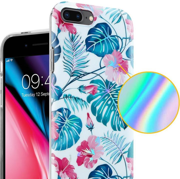 Produktbild Cadorabo IMD TPU Bunte Blumen & Blätter Cover (Apple iPhone 7s Plus, Apple iPhone 7 Plus)