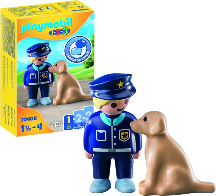 Actual product image Playmobil Policeman with dog (70408, Playmobil 1.2.3)