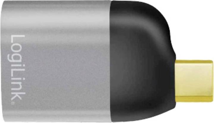 Produktbild LogiLink USB 3.2 Gen2 Type-C-Adapter, USB-C/M zu DP/F, 8K, Alu, schwarz/grau (USB Typ-C, 4 cm)