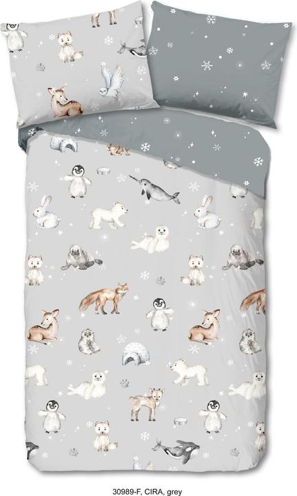Actual product image Good Morning Cira grey (Bedding set, 135x200 cm + 80x80 cm)