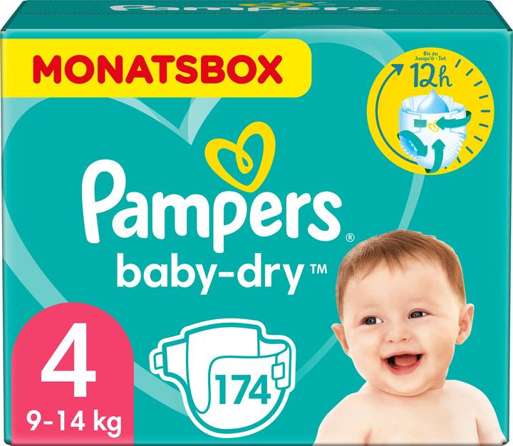 Pampers Baby Dry (Size 4, Monthly box, 174 Piece)
