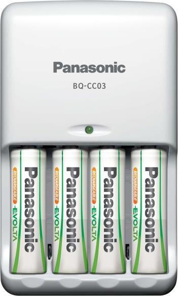 Immagine prodotto Panasonic Caricatore avanzato BQ-CC17 (4 pz., AAA, AA, 1900 mAh, Batteria + Caricabatterie)