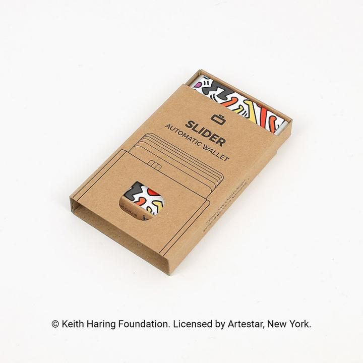 Actual product image Ögon Credit card holder K.HARING Colour Slider Print