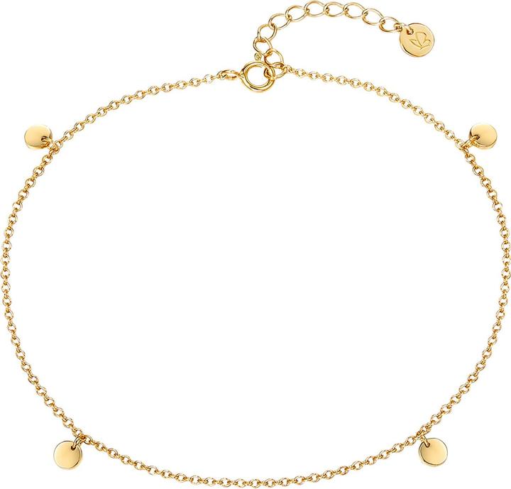 Glanzstücke München Damen Kreis Sterling Silber gelbgold 22,0 cm Basiskette + 3,0 cm Verlängerung - 23952 (Sterling Silber, 22 cm)