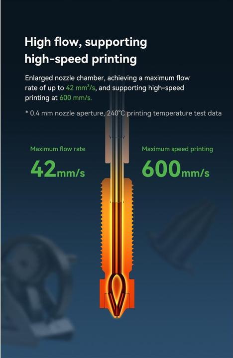 Actual product image Creality Nozzle E3D Obxidian (Blast pipe)