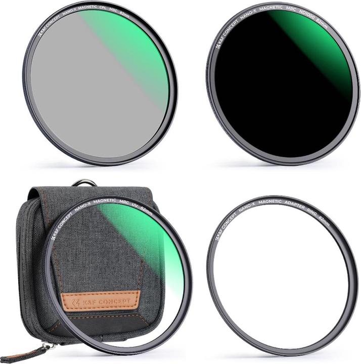 Produktbild K&F Concept Concept Magnetic Lensfilter-Kit CPL-ND-UV 55 mm (ND- / Graufilter, UV-Filter)
