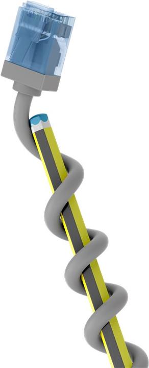 Produktbild Goobay Ultraflexibles CAT 6A Patchkabel, slim, U/UTP, grau (U/UTP, CAT6a, 0.15 m)