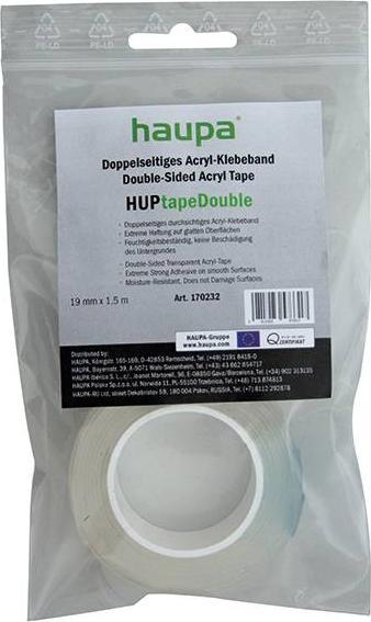 Actual product image Haupa Acrylic adhesive tape 19mm 1,5m colourless 170232 (19 mm)