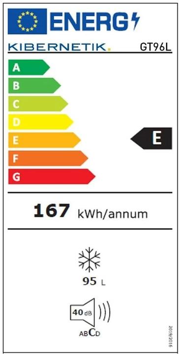 Label énergétique Kibernetik GT96 (Autonome, 98 l)