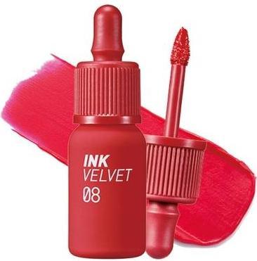 Actual product image Clio Peripera Ink the Velvet Lip Tint Liquid Lip 0.14 fl oz 008 SELLOUT RED (SELLOUT RED)