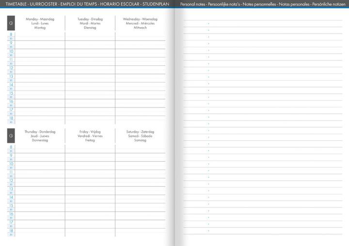 Produktbild Clairefontaine Planner (A4, Deutsch, Spanisch, Französisch, Niederländisch, Englisch)