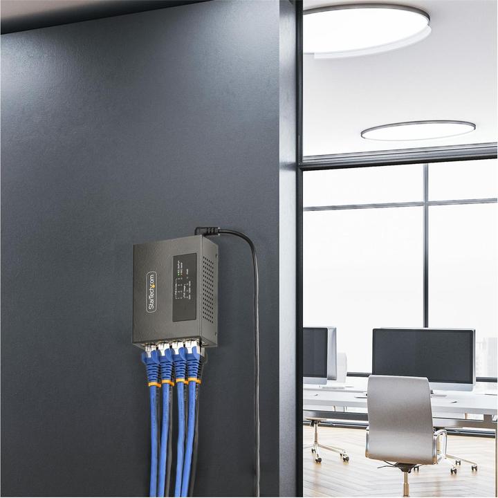 Immagine prodotto StarTech COM Iniettore PoE++ multi-Gigabit a 4 porte 5/2.5G Ethernet NBASE-T PoE/PoE+/PoE++ 802.3af/802. (802.3bt (PoE+++), 160 W)