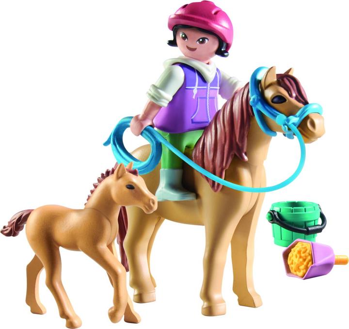 Image du produit Playmobil Enfant avec poney et poulain (71498, Playmobil Chevaux de la cascade)