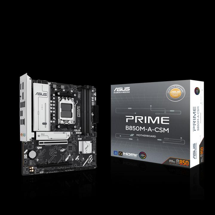Image du produit ASUS MB PRIME B850M-A-CSM (AM5, AMD SoC, mATX)