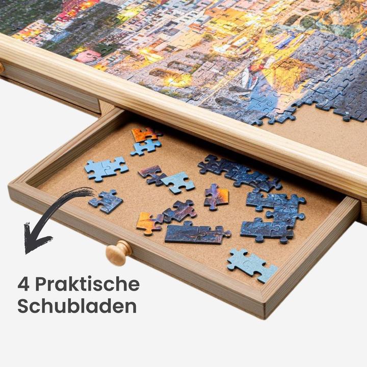 Produktbild Hermex Puzzlebrett mit Auszügen Puzzletafel Puzzleunterlage (1000 Teile)