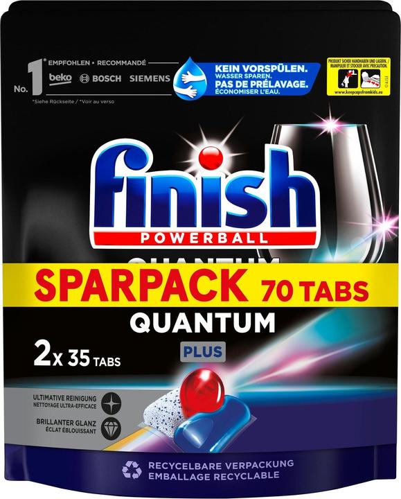 Actual product image Finish Quantum Plus Duo Pack (Tabs, 70 Washing cycles)