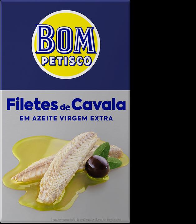 Bom Petisco Filets de maquereau extra vierge à l'huile d'olive (120 g)