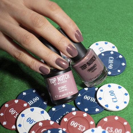 Actual product image Mesauda Top Notch Iconic 254 Lucky Strike Semi-Permanent Nail Polish 14ml (254 Lucky Strike, Colour paint)