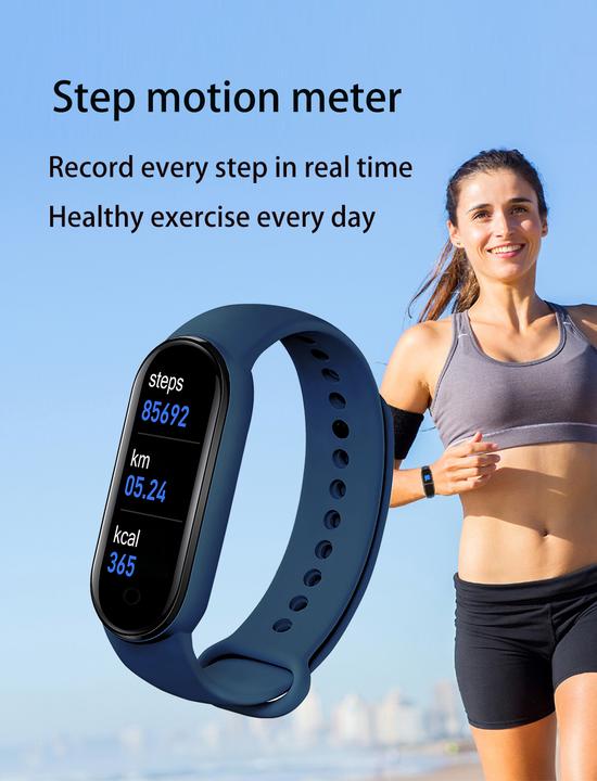 Image du produit PhoneLook Active Fitness Tracker M7 Bracelet sportif intelligent Montre connectée Bluetooth foncé