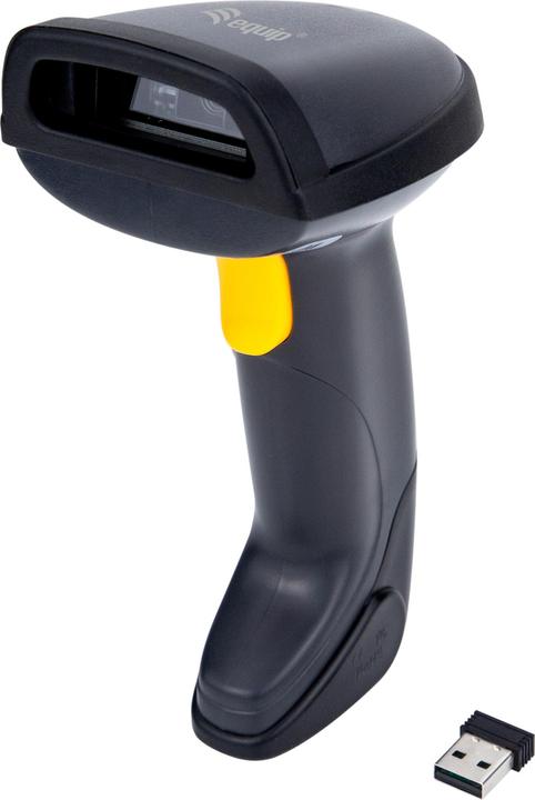 Actual product image equip Barcode handheld scanner 2D laser with holder 2.4GHz bw (2D barcodes, 1D barcodes, QR Code)
