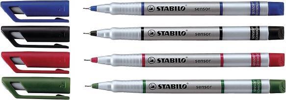 Immagine prodotto STABILO SENSOR F Finliner con affilatore a molla (Multicolore, 4 x)