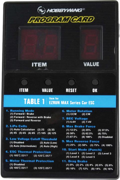 Actual product image Hobbywing Programming box