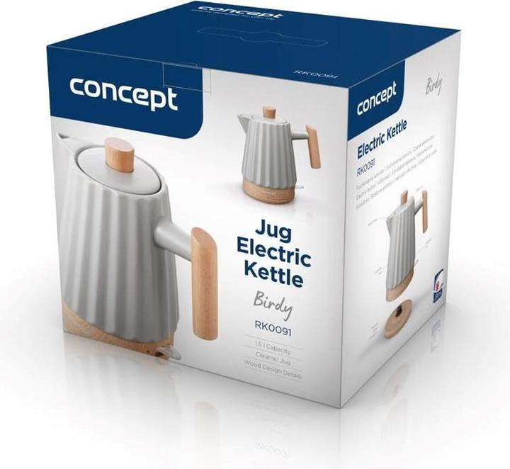 Produktbild Concept Czajnik elektryczny ceramiczny RK0091 szary (1.50 l, EU-Stecker)
