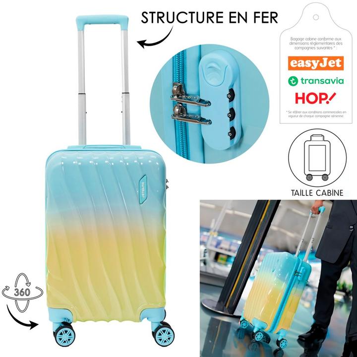 Jet Lag Zweifarbiger Kabinenkoffer (35 l, Handgepäck (bis 50l))